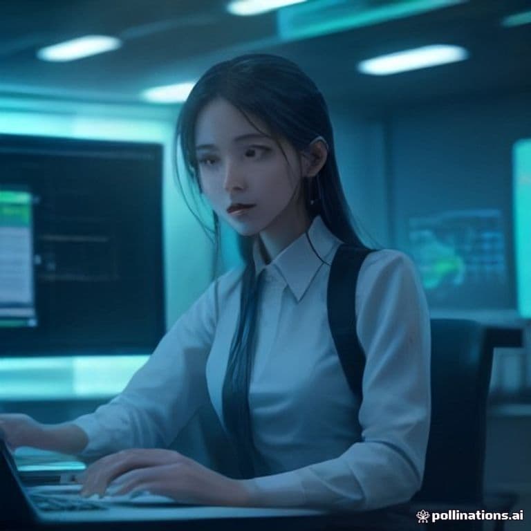 Profesional empresarial viendo una interfaz holográfica de agente IA ejecutando procesos autónomos simultáneamente en la pantalla, representando la automatización sin intervención humana.