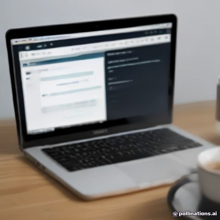 Detalle de escritorio con laptop y smartphone mostrando notificaciones de WhatsApp siendo procesadas automáticamente por chatbot de IA.