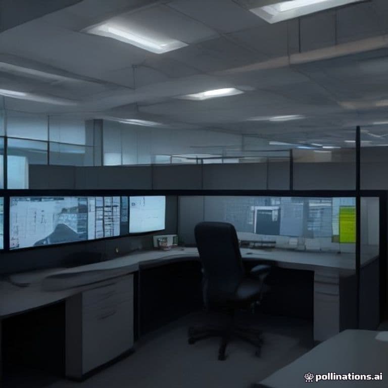 Oficina corporativa moderna dividida en dos perspectivas: interfaz de Meta con automatización en progreso versus arquitectura de código abierto con nodos interconectados, con un profesional observando ambos sistemas.
