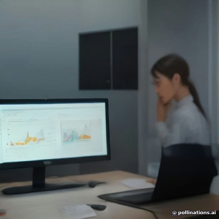 Profesional en oficina revisando múltiples monitores con dashboards, pasando de interfaces genéricas de software a automatización especializada por industria.
