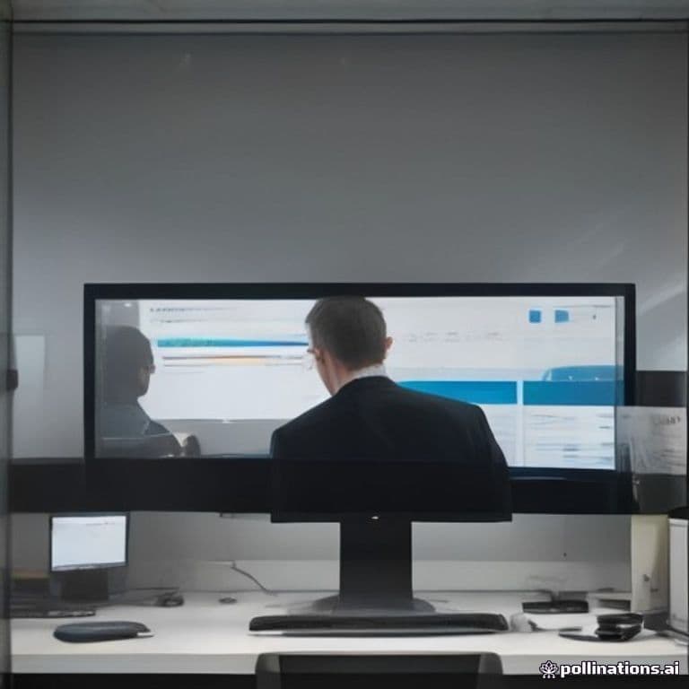 Ejecutivo empresarial revisando dashboards de gobernanza de agentes de IA en pantallas de oficina moderna, con procesos automatizados y puntos de aprobación humana visibles.